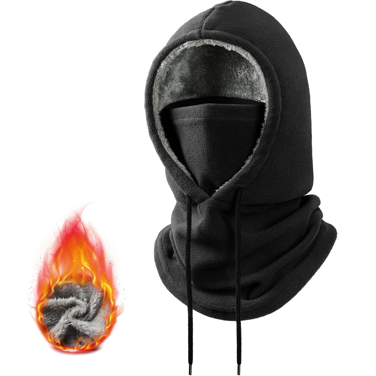❄️ Offre Limitée -50% ✨ Cagoule Thermique Polaire Double Épaisseur — Anti-Buée & Coupe-Vent ⛷️