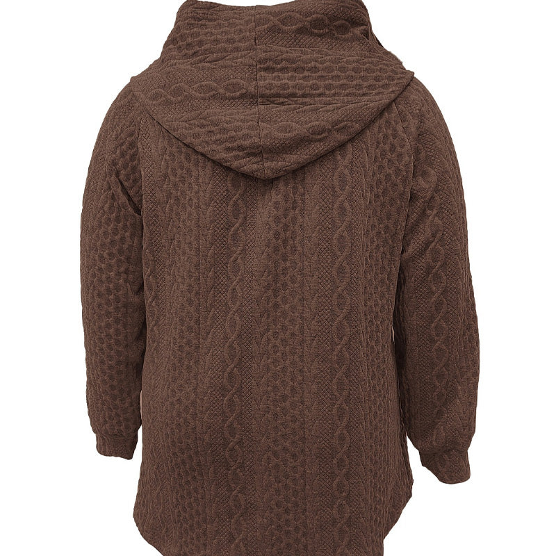 📢Livraison gratuite 📢50% DE RÉDUCTION ! ⏳⏰ Veste Ample à Capuche avec Tissage Texturé – Confort Ultra-Doux, Coupe Flatteuse & Style Élégant en 5 Couleurs ⚡