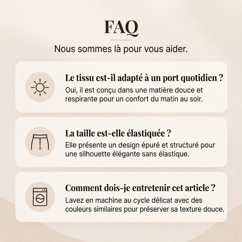 Pantalon évasé femme à taille haute, doublure pelucheuse