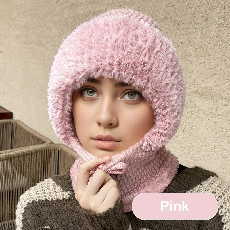 🌸Promotion exceptionnelle : 50 % de réduction❄️Écharpe-bonnet coupe-vent pour femme, idéale pour les activités de plein air