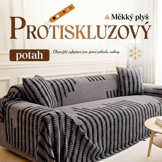 🛋️ Časově omezená nabídka 🥳 Plyšový protiskluzový potah na pohovku