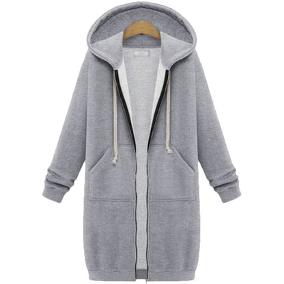 📢📢50 % de réduction🔥✨ Sweats à capuche en polaire à fermeture éclair pour femmes