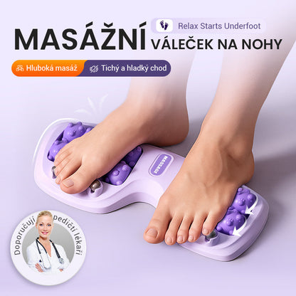 💜🦶 Přenosný dvojitý masážní válec na chodidla