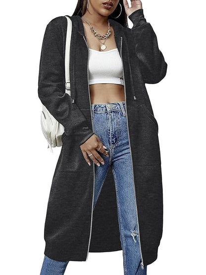 📢📢50 % de réduction🔥✨ Sweats à capuche en polaire à fermeture éclair pour femmes