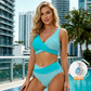👙 Barevně blokované bikiny S-3XL: Stylové a tvarující dvoudílné plavky 🌊