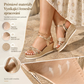 🩰🌟 Dámské lesklé sandály s páskem kolem kotníku a šikmým podpatkem – 🎀 Pásek s kamínky, elegantní a univerzální –  Platba při doručení 💪