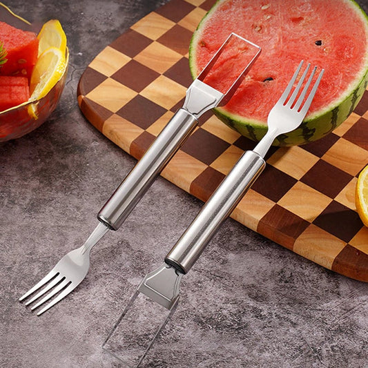 🍉 Snadná příprava ovoce – SLEVA 49 % – ✨Kráječ a vidlička na ovoce 2 v 1 🍓