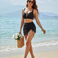 👙💃Dámské bikiny, vysoký pas, s U-tvarovou kosticí, zeštíhlující efekt v oblasti břicha