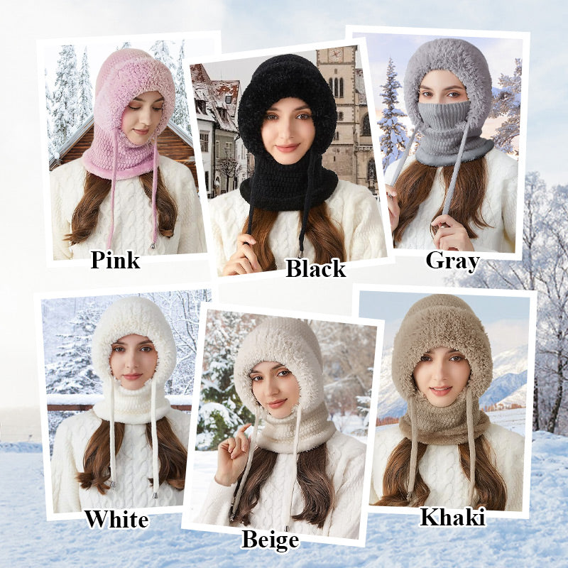🌸Promotion exceptionnelle : 50 % de réduction❄️Écharpe-bonnet coupe-vent pour femme, idéale pour les activités de plein air