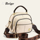 Classic Multifunctional Compartments Adjustable Wide Shoulder Strap PU Leather Crossbody Bag