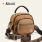 Classic Multifunctional Compartments Adjustable Wide Shoulder Strap PU Leather Crossbody Bag