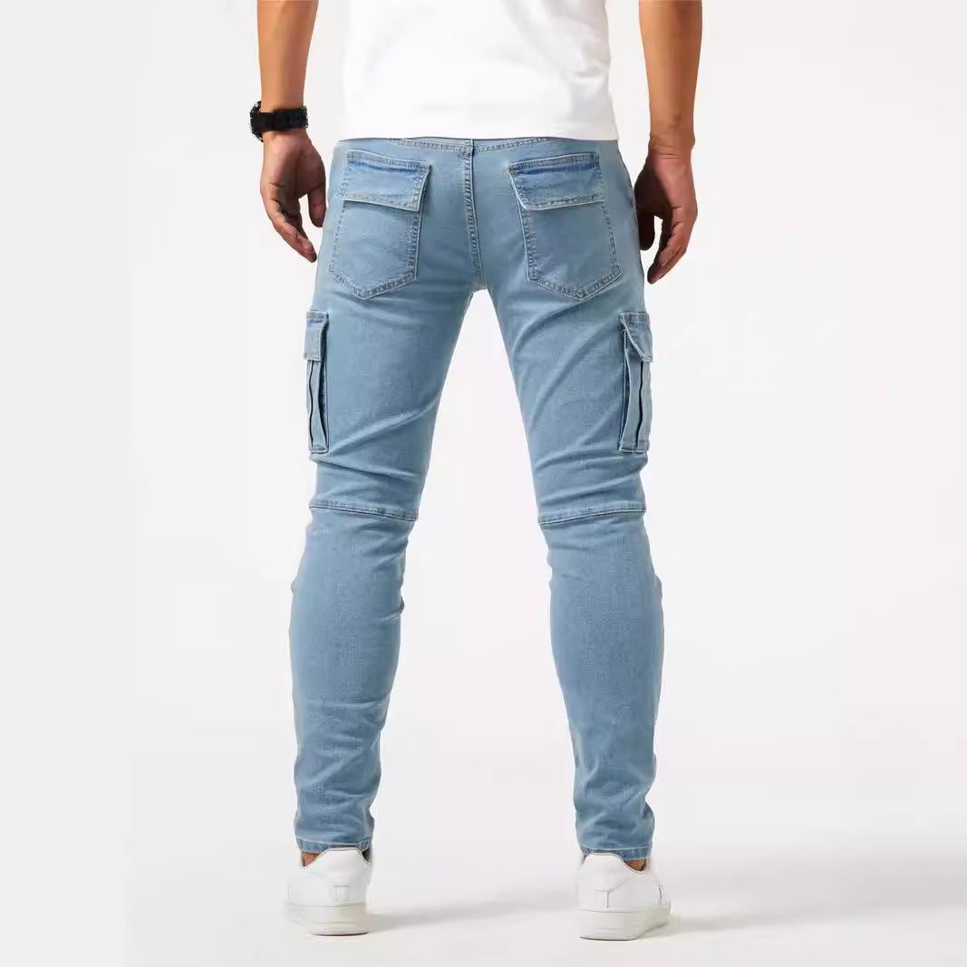💖Soldes ! Prix cassés💖Pantalon cargo en denim stretch