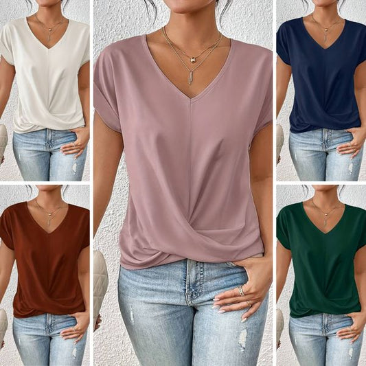🔥👚 Elegantní tričko s výstřihem do V