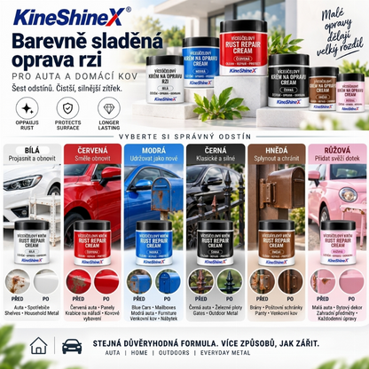🚗 Krém na opravu rzi pro automobily a kovové předměty v domácnosti – snadné použití, účinné odstranění rzi