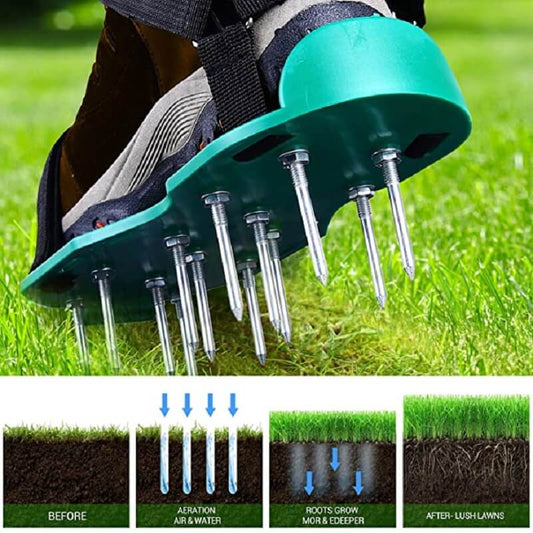 🌞🌱Boty pro provzdušňování zahradních trávníků – K kypření půdy 🌬️💧