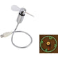 USB ventilátor LED hodiny světlo