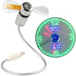 USB ventilátor LED hodiny světlo