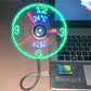 USB ventilátor LED hodiny světlo