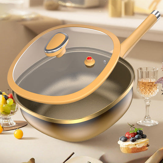🍳12palcový nepřilnavý hrnec z titanové slitiny s poklicí