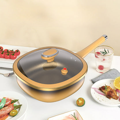 🍳12palcový nepřilnavý hrnec z titanové slitiny s poklicí