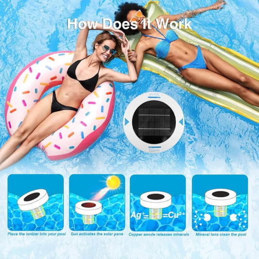 🏆Omezená doba platnosti 50% sleva🌞💧Solární ionizátor bazénů pro křišťálově čistou vodu✨