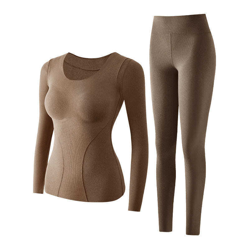 Ensemble de Sous-Vêtements Thermiques avec Soutien-Gorge Intégré pour Femme