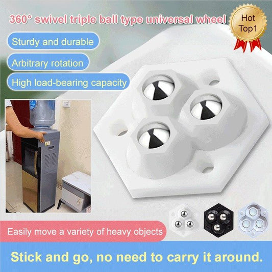 360° otočná tříkoulová kolečka, 4 ks/balení