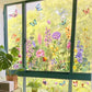 💐Barevná květinová kytice – samolepka na okno🖼️(lze libovolně oříznout)