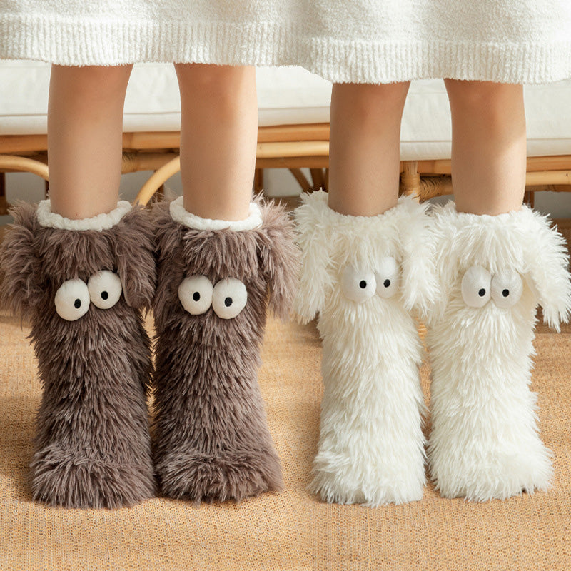 🥳💞 +45 000 vendues🔥🧦Chaussettes peluche femme en polaire, chaudes et antidérapantes❄️🎁