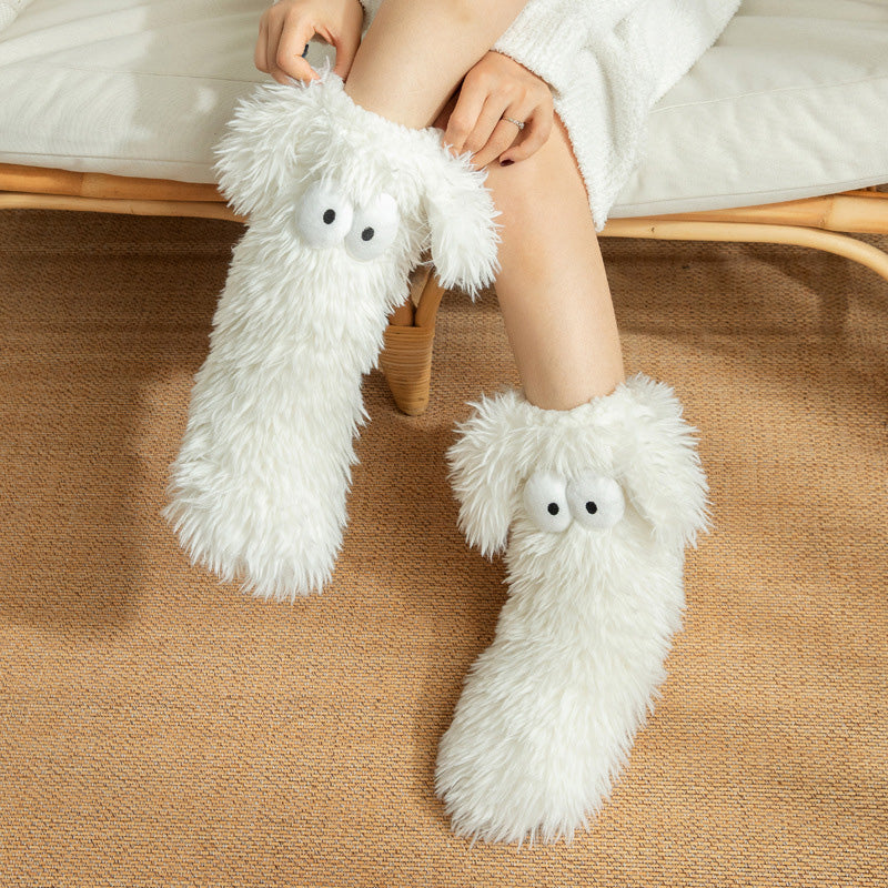 🥳💞 +45 000 vendues🔥🧦Chaussettes peluche femme en polaire, chaudes et antidérapantes❄️🎁