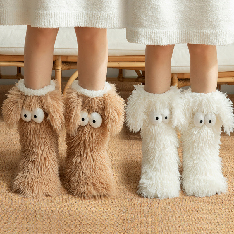 🥳💞 +45 000 vendues🔥🧦Chaussettes peluche femme en polaire, chaudes et antidérapantes❄️🎁