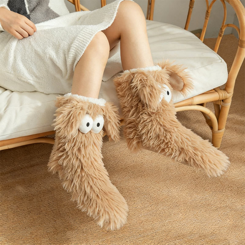 🥳💞 +45 000 vendues🔥🧦Chaussettes peluche femme en polaire, chaudes et antidérapantes❄️🎁