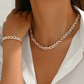 💝 Dvojnásobný lesk – Náhrdelník a náramek Leaf Link | Elegantní, univerzální, ideální dárek ✨💎