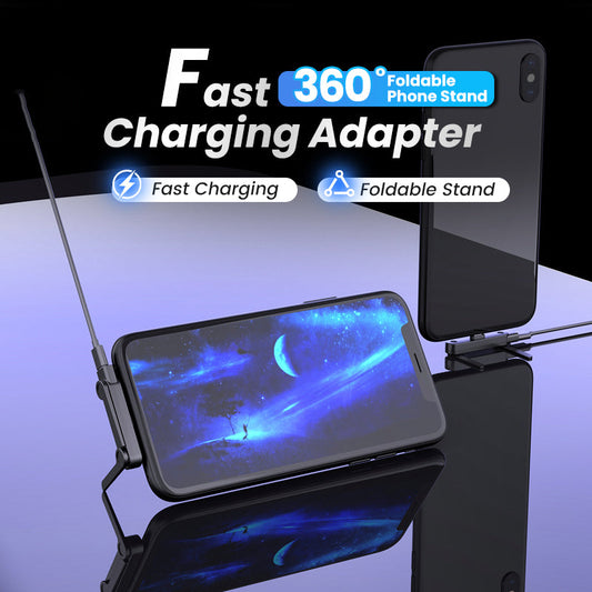 🔋 Rychlonabíjecí adaptér s otočným držákem na telefon o 360° – volné ruce, univerzální kompatibilita a kompaktní design 📱⚡✨