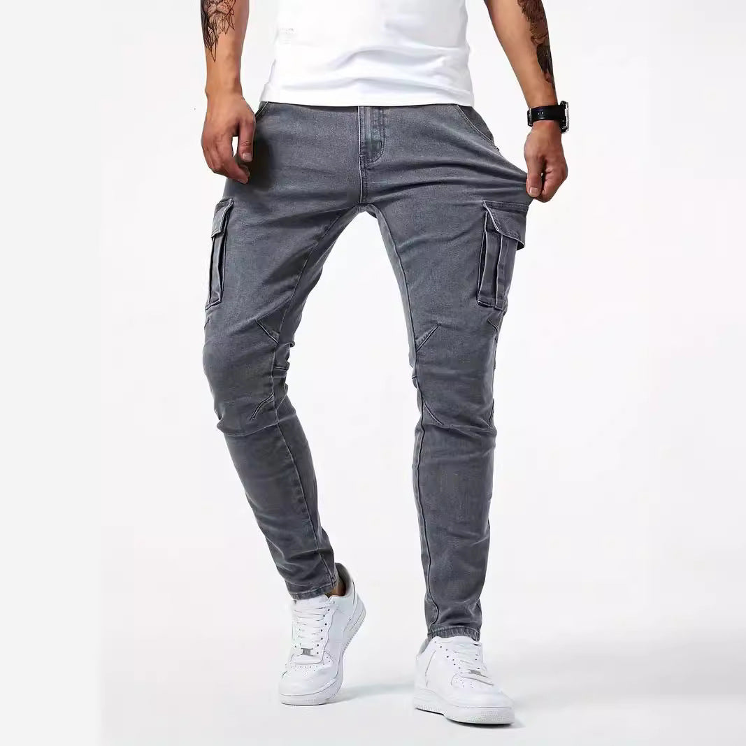 💖Soldes ! Prix cassés💖Pantalon cargo en denim stretch