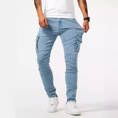 💖Soldes ! Prix cassés💖Pantalon cargo en denim stretch