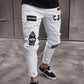 🔥 NYNÍ SLEVA 50 %! 👖 Pánské roztrhané úzké džíny – výrazný patchwork a odolná džínovina 🎨👟