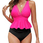 Dámský Peplum Tankini Set s Spodním Prádlem