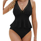 Dámský Peplum Tankini Set s Spodním Prádlem