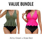 Dámský Peplum Tankini Set s Spodním Prádlem
