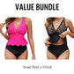 Dámský Peplum Tankini Set s Spodním Prádlem