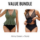 Dámský Peplum Tankini Set s Spodním Prádlem
