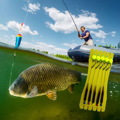 🎣 Plovoucí rybářský háček s vysokou vztlakovostí – Přirozeně plave, okamžitě kouše! 🐟💧 Udržuje návnadu v ideální hloubce – více záběrů, méně čekání. 🔴⚡