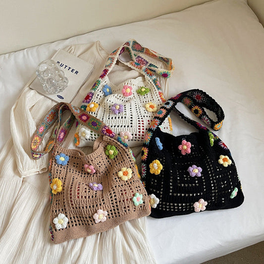 🧺  Dámská háčkovaná taška v etnickém stylu🌼