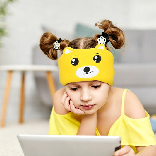 🥳VÝPRODEJ 2026🥳💞Více než 50 000 prodaných kusů!🎧😴 Dětská čelenka s Bluetooth – 2 v 1: měkká čelenka a spací maska. Ideální na cestování nebo na zdřímnutí. 🧸✨