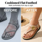 Women's Toe Loop Flat Sandals with Gold Medallion