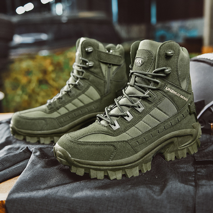 Bottes de Combat de Travail Imperméables pour Hommes, Extérieur Anti-Perforation, Bottes de l'Armée (Amélioration de la Durabilité)