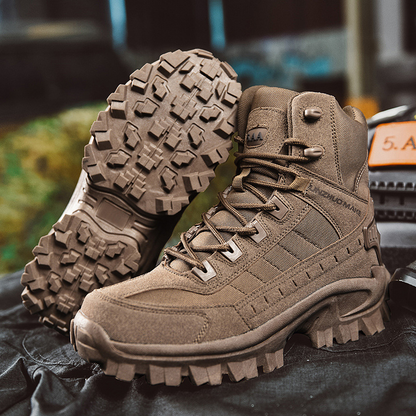 Bottes de Combat de Travail Imperméables pour Hommes, Extérieur Anti-Perforation, Bottes de l'Armée (Amélioration de la Durabilité)