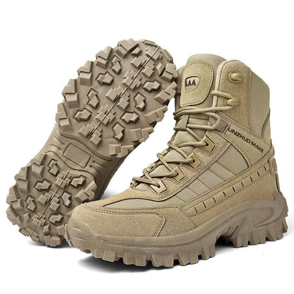 Bottes de Combat de Travail Imperméables pour Hommes, Extérieur Anti-Perforation, Bottes de l'Armée (Amélioration de la Durabilité)