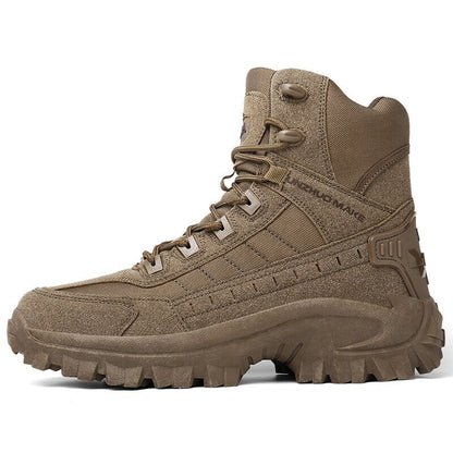 Bottes de Combat de Travail Imperméables pour Hommes, Extérieur Anti-Perforation, Bottes de l'Armée (Amélioration de la Durabilité)